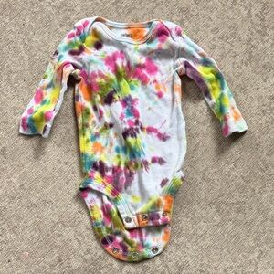 Carter's Kids Tie-Dye Long Sleeve One-Piece Bodysuit - Multi